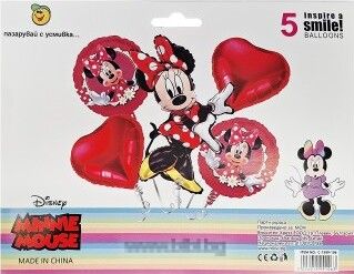 Комплект фолио балони Мини Маус / Minnie Mouse - 5 броя