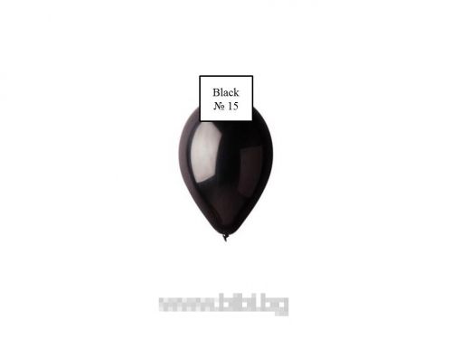 Латексов балон Black №15 -20 бр./пак.