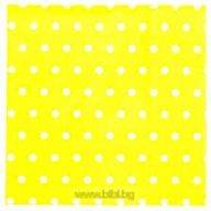 Салфетки жълти на бели точки