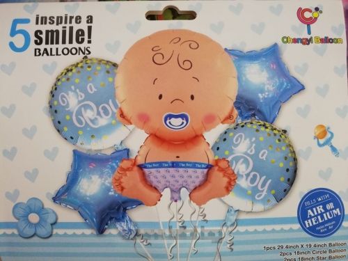 Комплект Бебе - 5 бр.фолио балони момче