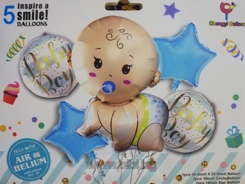 Комплект"Бебе момче"  5 бр.фолио балони 