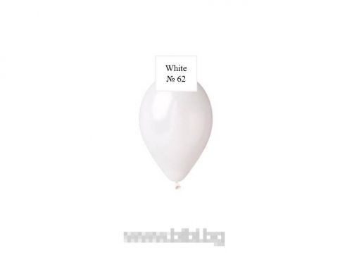 Латексов балон White №62/ 30 см - 1 бр. с хелий