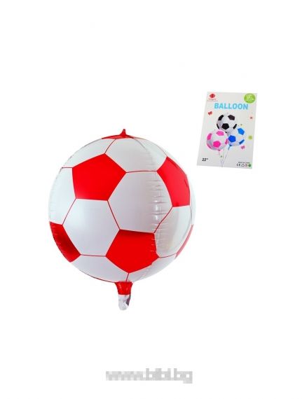 Фолио балон " 3 D Топка"-червена с хелий