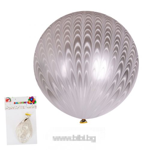 Голям балон Паун сребърен