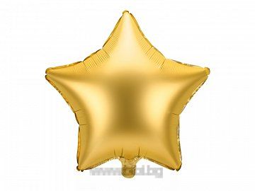 Фолио балон Звезда Златен мат с хелий