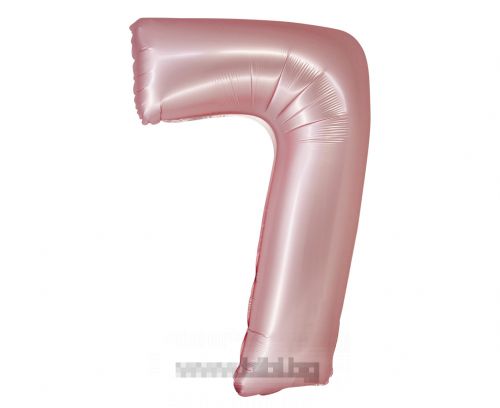 Фолио балон цифра 7 цвят Розов мат