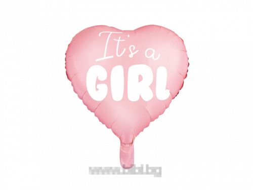 Фолио балон It's a girl сърце