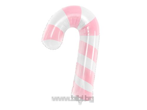 Фолио балон Бастунче в бяло и розово