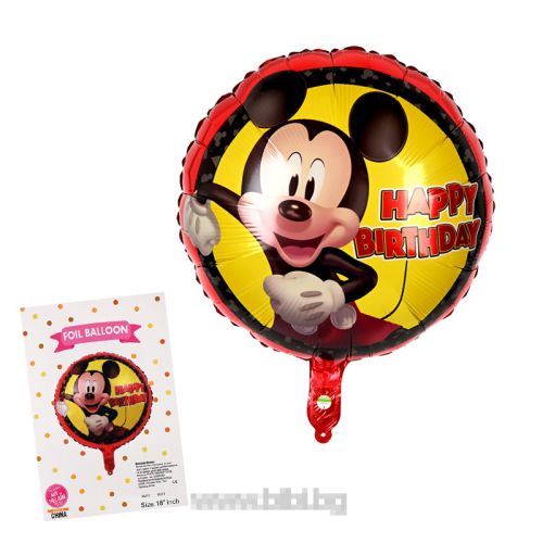 Фолио балон Happy birthday Мики Маус