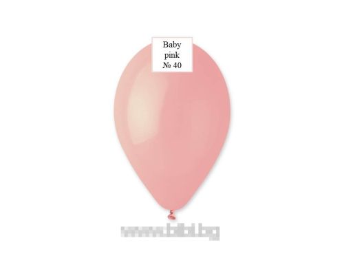 Латексов балон Baby pink №40- 1 брой с хелий