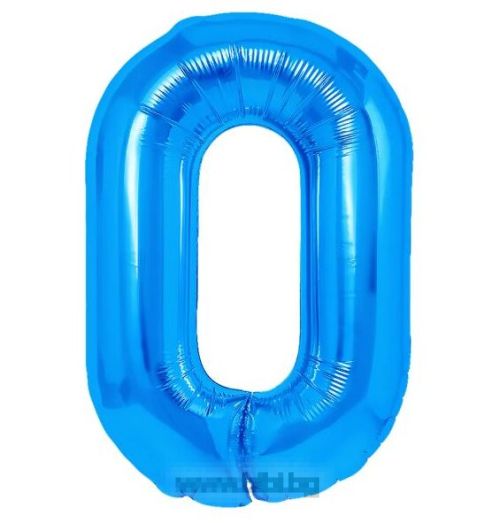 Фолио цифра 0 Синя 100 см