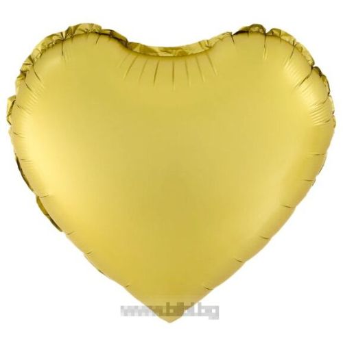 Балон Сърце от фолио Златен мат