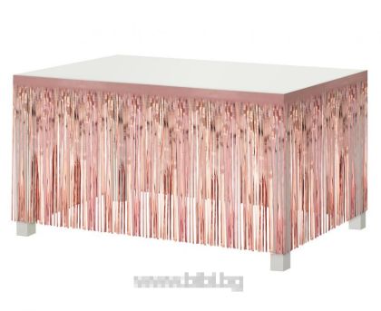 Ресни / завеса декорация за маса Розово злато / Rose gold
