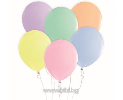 Латексов балон Макарон микс цветове 30 см - 50 бр/пак