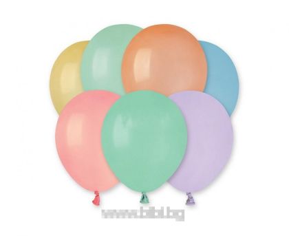 Латексов балон Макарон микс цветове Gemar12 см- 100 бр/пак