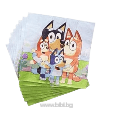 Парти Салфетки Блуи и Бинго / Bluey