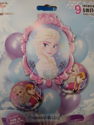Комплект балони Frozen / Елза и Анна - 9 броя