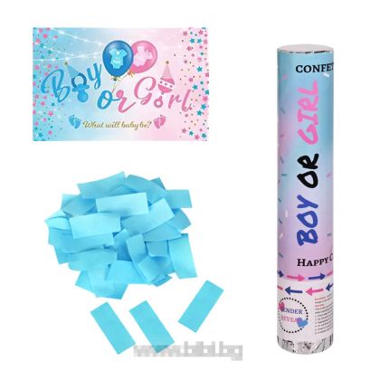 Парти конфети Boy or girl  сини ленти 30 см.