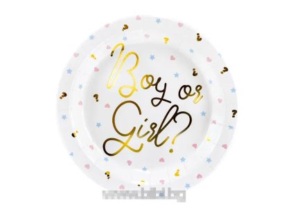 Парти чинийки Boy or girl - 6 броя