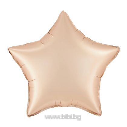 Балон фолио звезда Blush / Карамел