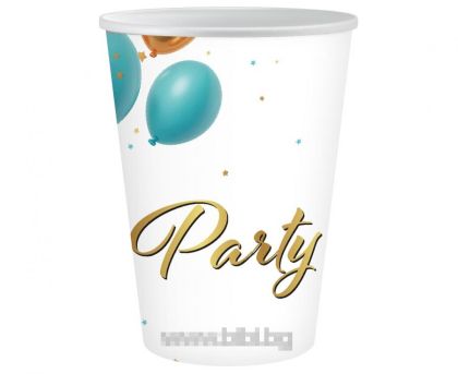 Парти чашки с надпис Party - 6 броя