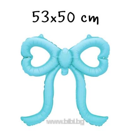 Фолио балон Панделка цвят Светло син / Light blue