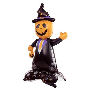 Фолио балон Г-н Тиква на стойка за Хелоуин / Mr. Pumpkin Halloween