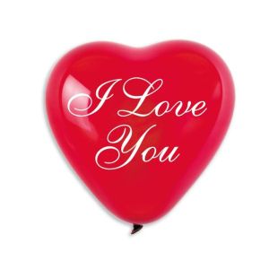 Латексов балон Сърце I Love You - 5 броя в пакет