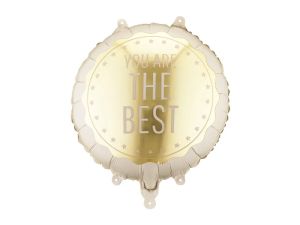 Фолио балон бежов със златен надпис You are The Best