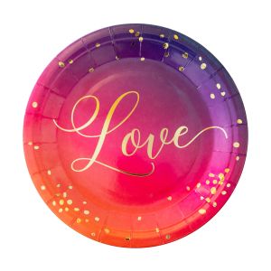 Парти чинийки Love - 6 броя