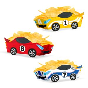 Кутия за чипс / снакс Racing car - 3 броя
