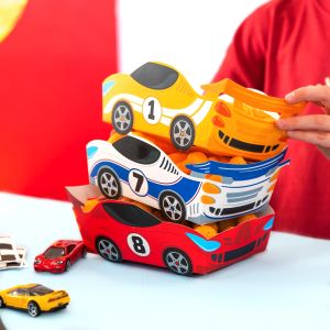 Кутия за чипс / снакс Racing car - 3 броя