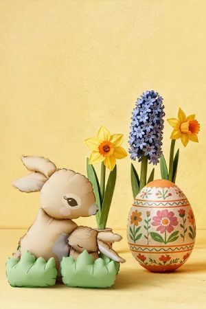 Стоящ фолиев балон Зайчета / Великден