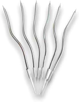 Свещички Сребърни спирали / Silver candels - 12 броя