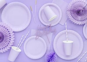 Парти чинийки цвят Люляк / Лавандула - Lilac / Lavander - 23 см.- 6 броя