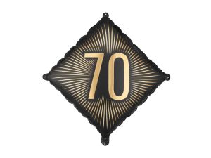 Фолио балон с числото 70 в черно и златно