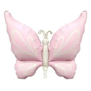 Фолио балон Пеперуда цвят Светло розов / Light pink