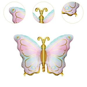 Фолио балон Пеперуда цвят Розово , зелено и златно / Pink , green & gold