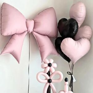 Фолио балон Панделка цвят Светло розово / Light pink