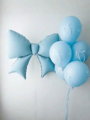 Фолио балон Панделка цвят Светло Синя / Light blue