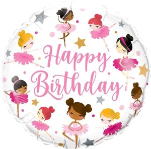Фолио балон с Happy Birthday с балерина / Ballerina