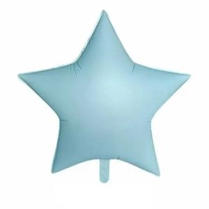 Голям фолиев балон звезда Светло синя 76 см. / Light blue