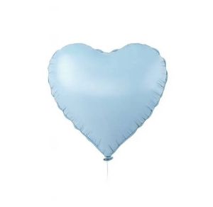 Голям фолиев балон Сърце Светло синьо 76 см. / Light blue