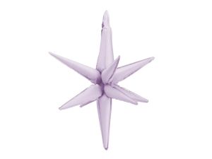 3D Фолиев балон Звезда, цвят Светло лилав мат / Lilac  - 70 см.