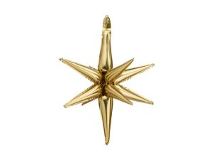 3D Фолиев балон Звезда, цвят Злато / Gold  - 70 см.