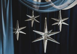 3D Фолиев балон Звезда, цвят Сребро / Silver  - 70 см.