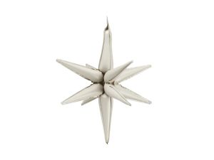 3D Фолиев балон Звезда, цвят Бежов  / Beige  - 70 см.