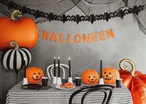 Фолио балон Тиква със златна дръжка / Pumpkin / Хелоуин