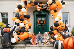 Фолио балон Тиква със златна дръжка / Pumpkin / Хелоуин