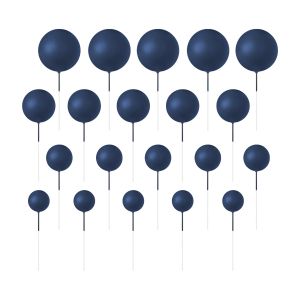 Топчета за декорация на торта цвят Тъмно син мат / Navy Blue matte - 20 броя